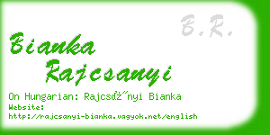 bianka rajcsanyi business card